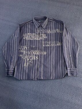 Y2k Point Zero Graphic Button-Up Shirt